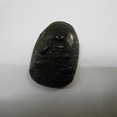 天然黑曜石觀音掛件 驅(qū)災(zāi)辟邪的個(gè)性護(hù)身符